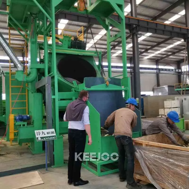 KEEJOO Tilting‑Drum Shot Blasting Machine Lands in Germany